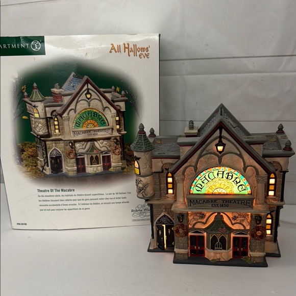 Department 56 All Hallows Eve Macabre Theatre with Illuminated Details #56.58706 - Picture 1 of 9